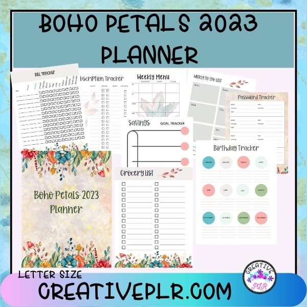 Boho Petals 2023 Planner image