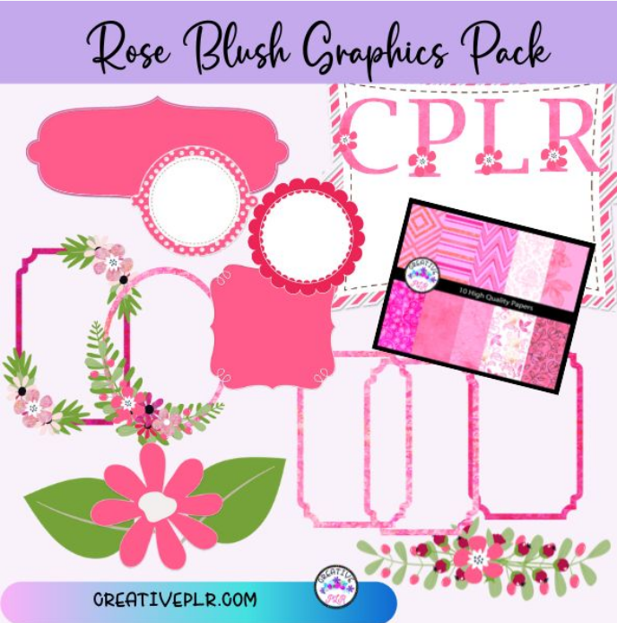 Rose Blush Graphics Pack