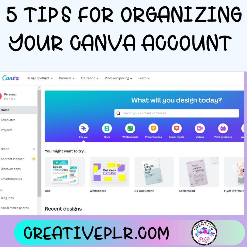 5 Tips for Organizing your Canva Account