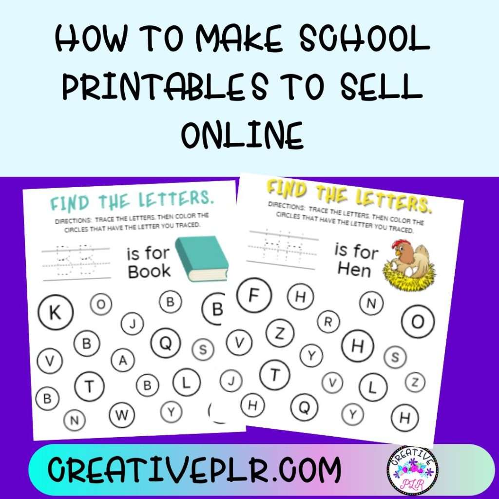 How to Make School Printables to Sell Online