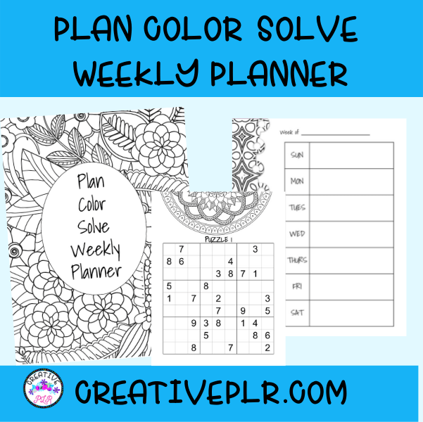 Plan Color Solve Weekly Planner