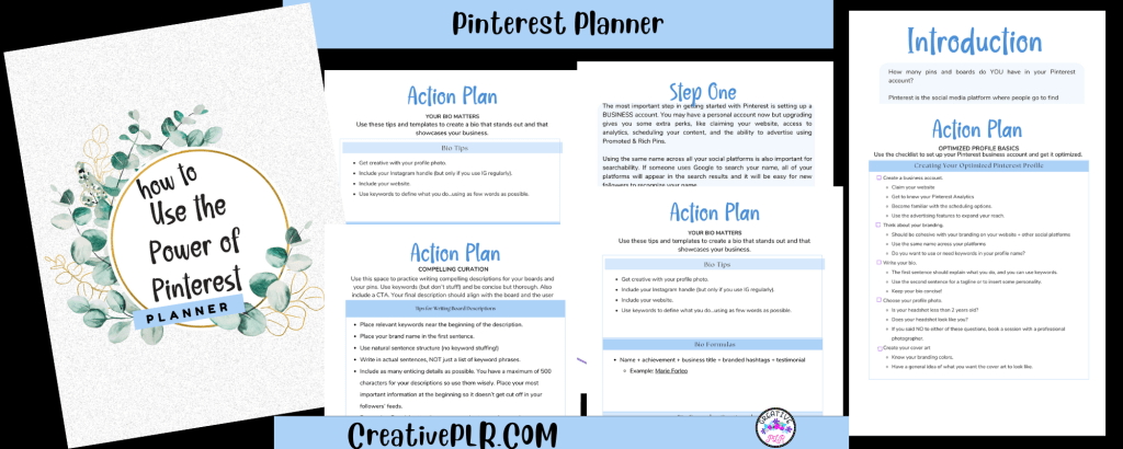 pinterest planner pages