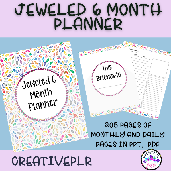 Bejeweled 6 Month Planner