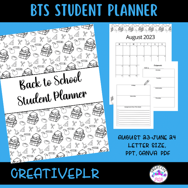 Back to School Student Planner